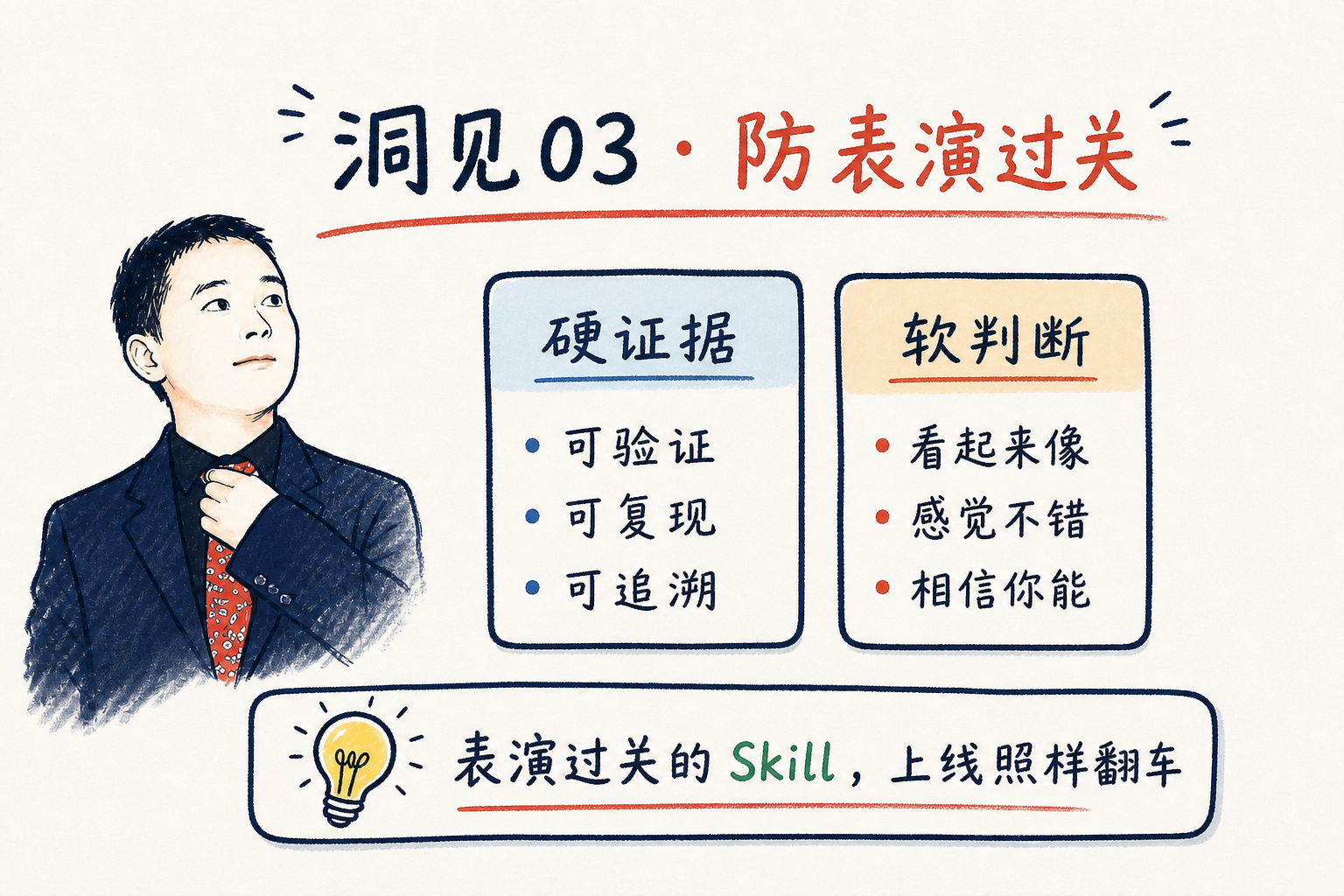 洞见03 防表演过关