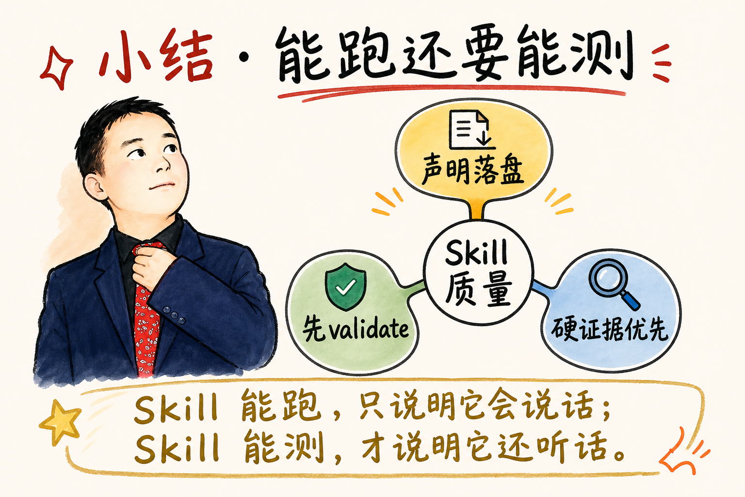 小结 能跑还要能测